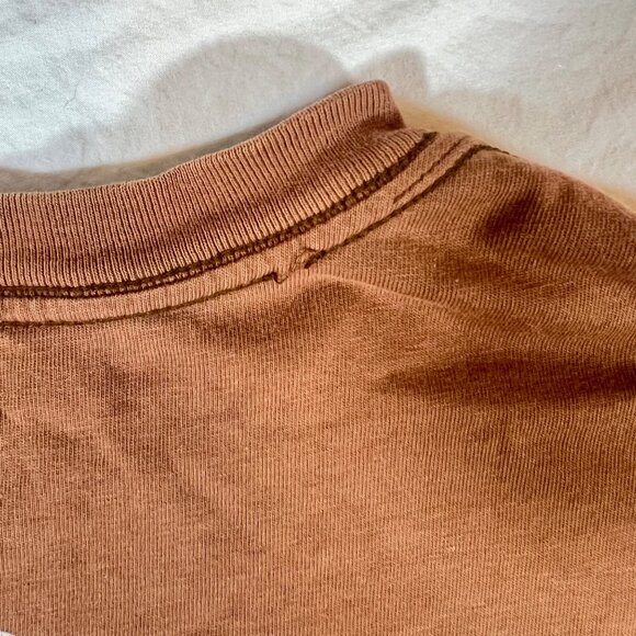 Katin By Kanvas "Easy Does It" Womens T-Shirt SZ S Brown 100% Organic Cotton - Picture 8 of 9